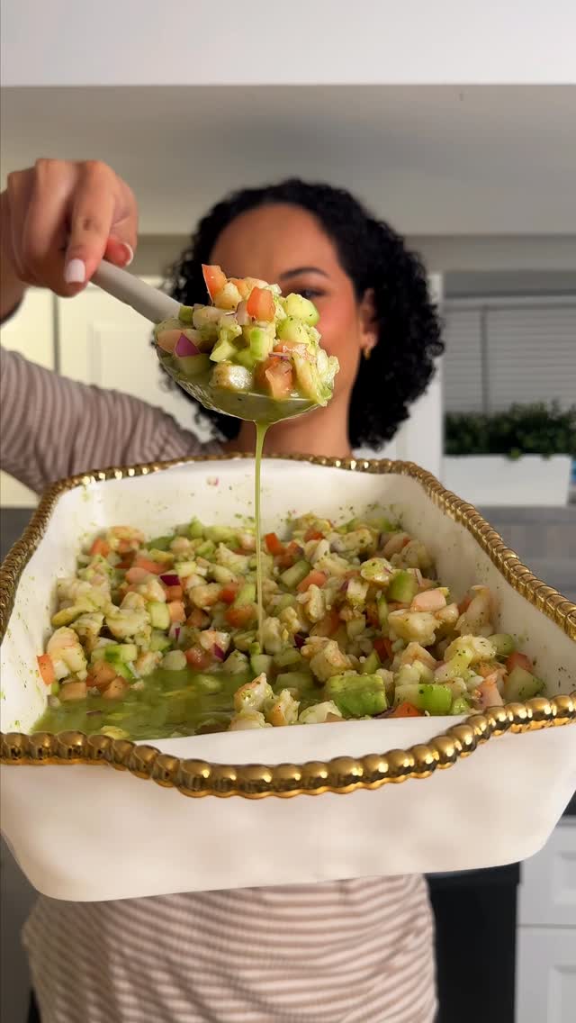Ceviche de Camarones 🦐🥒