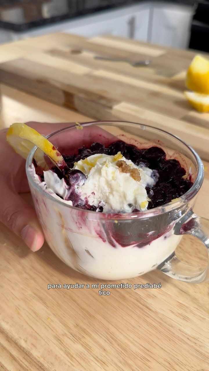 🫐🍋 Cheesecake de Limón y Blueberry Sin Hornear