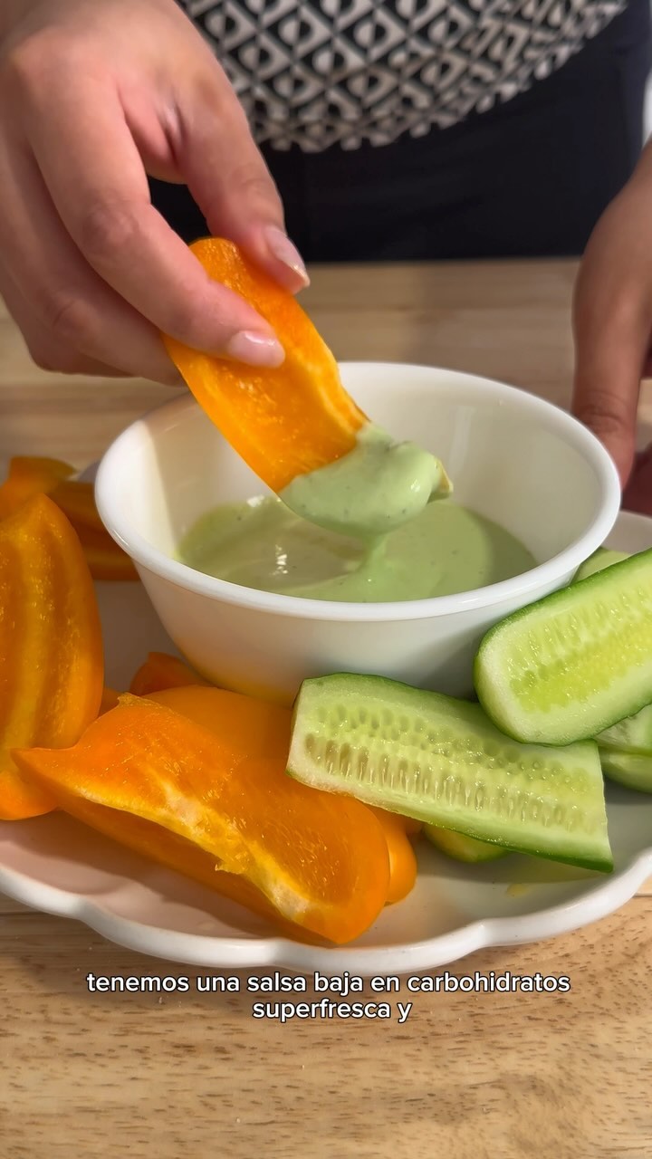 Dip facil y saludable 🤤💕#bajoencarbohidratos