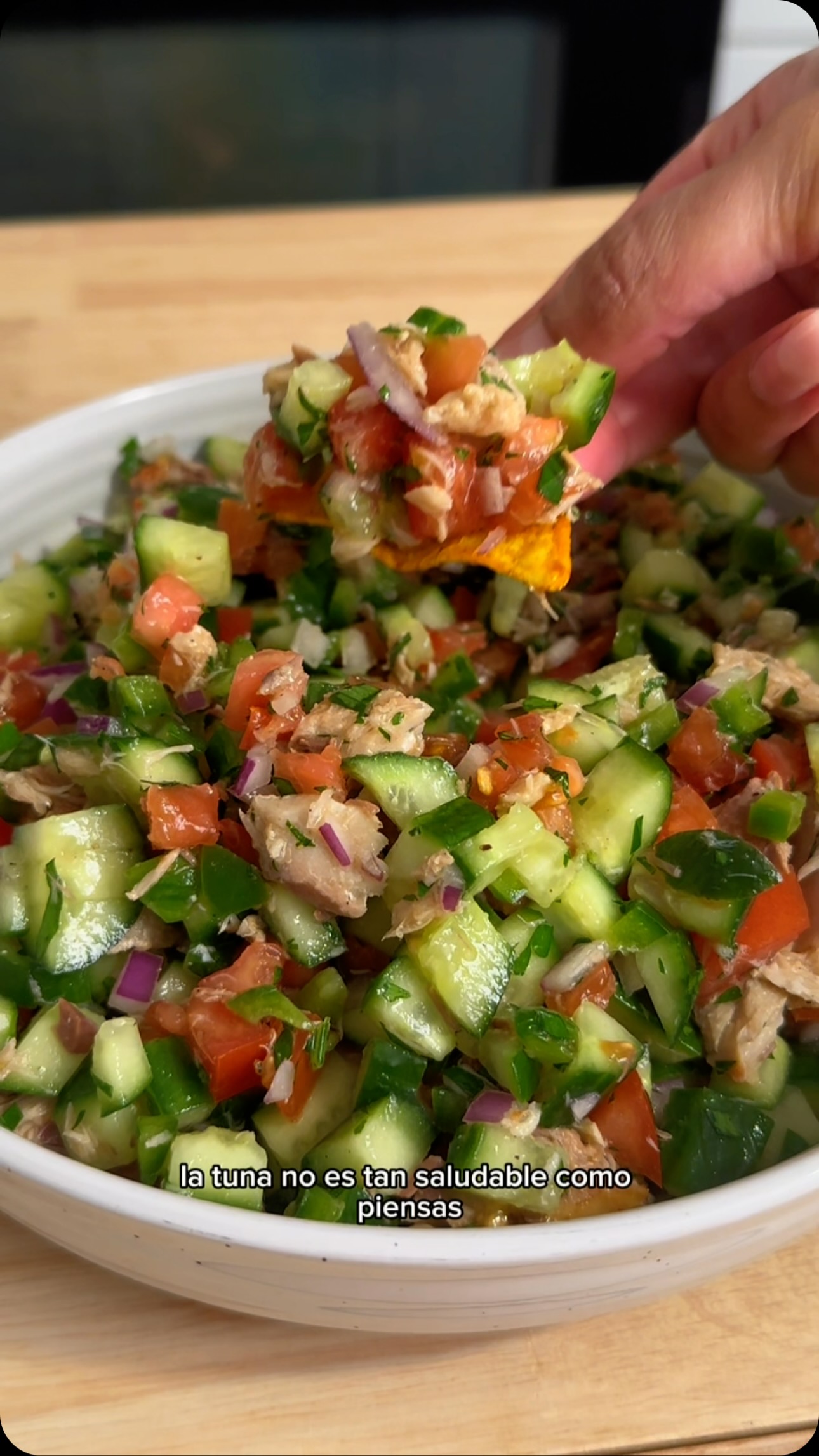 🥒🍅🐟Ensalada Mediterránea de Caballa y Pepino