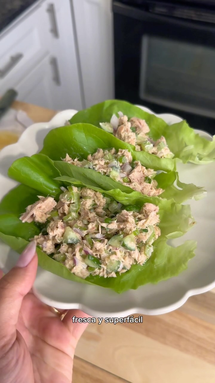 🥬🐟Ensalada de Atún en Wraps de Lechuga