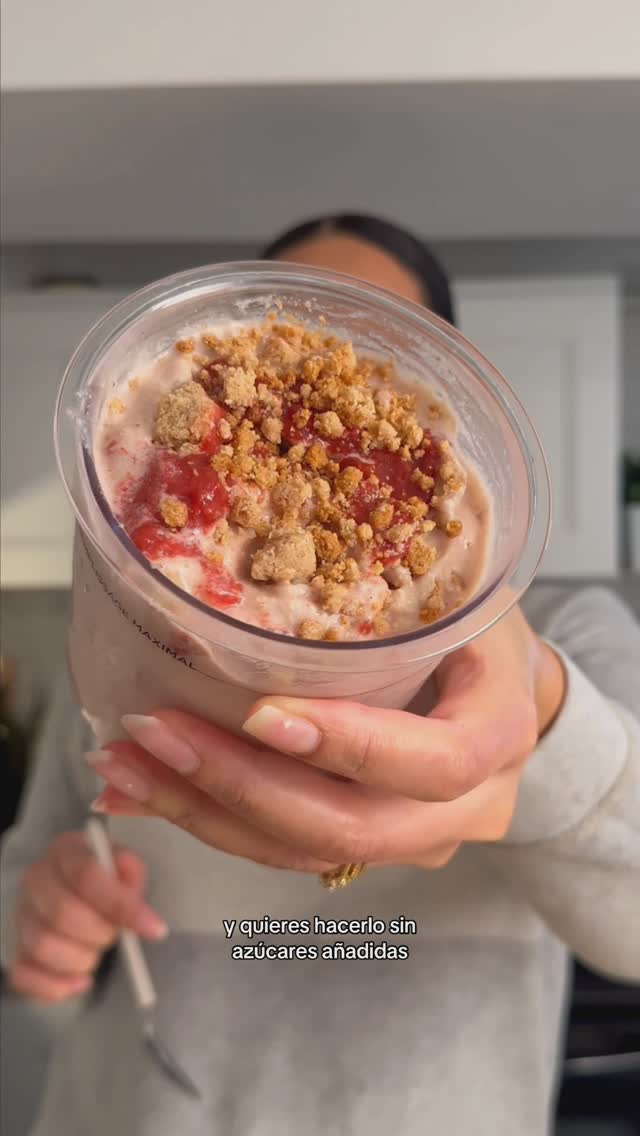 🍨 Helado de Cheesecake de Fresa Sin Azúcar