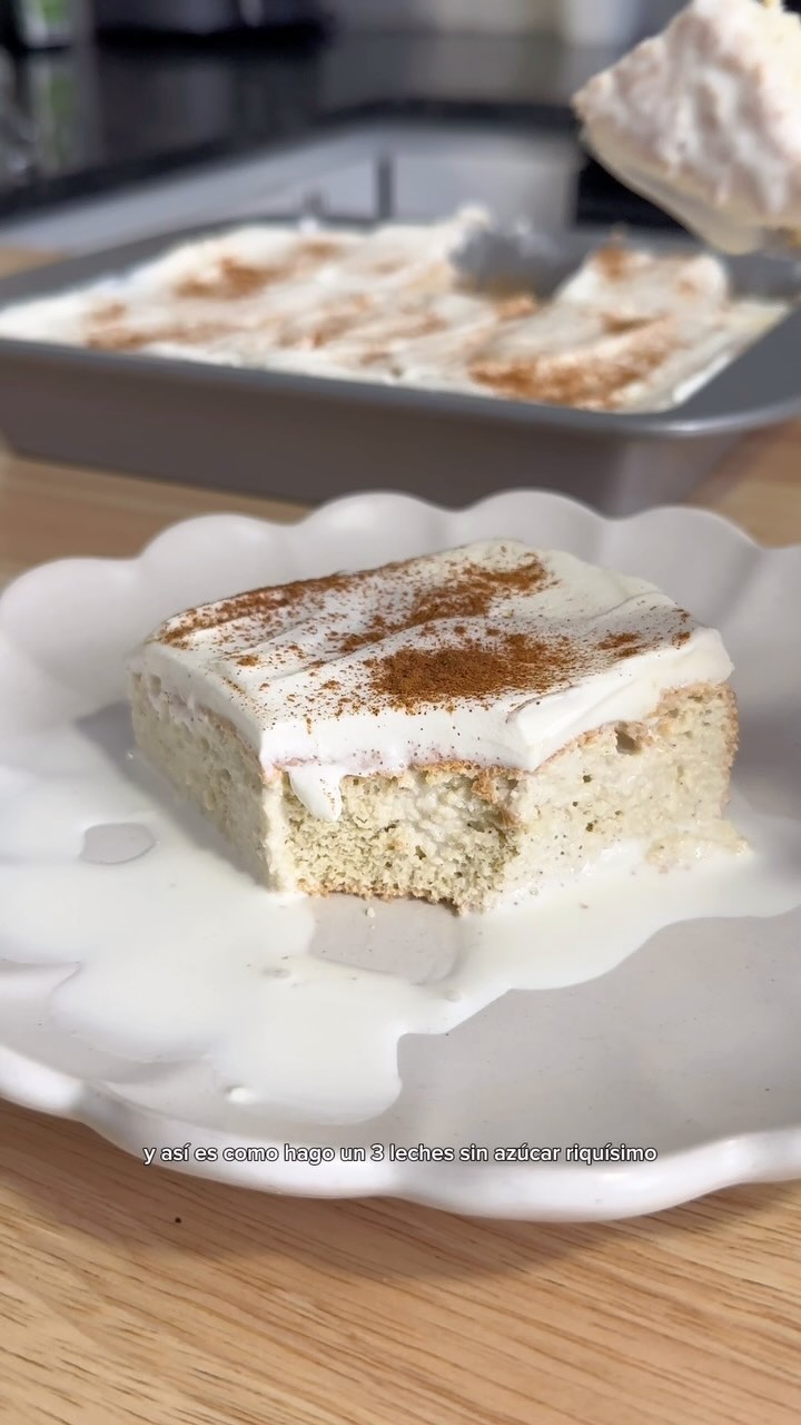 Parte 2: Tres Leches Sin Azúcar 🍰💕 Receta completa aquí ⬇️