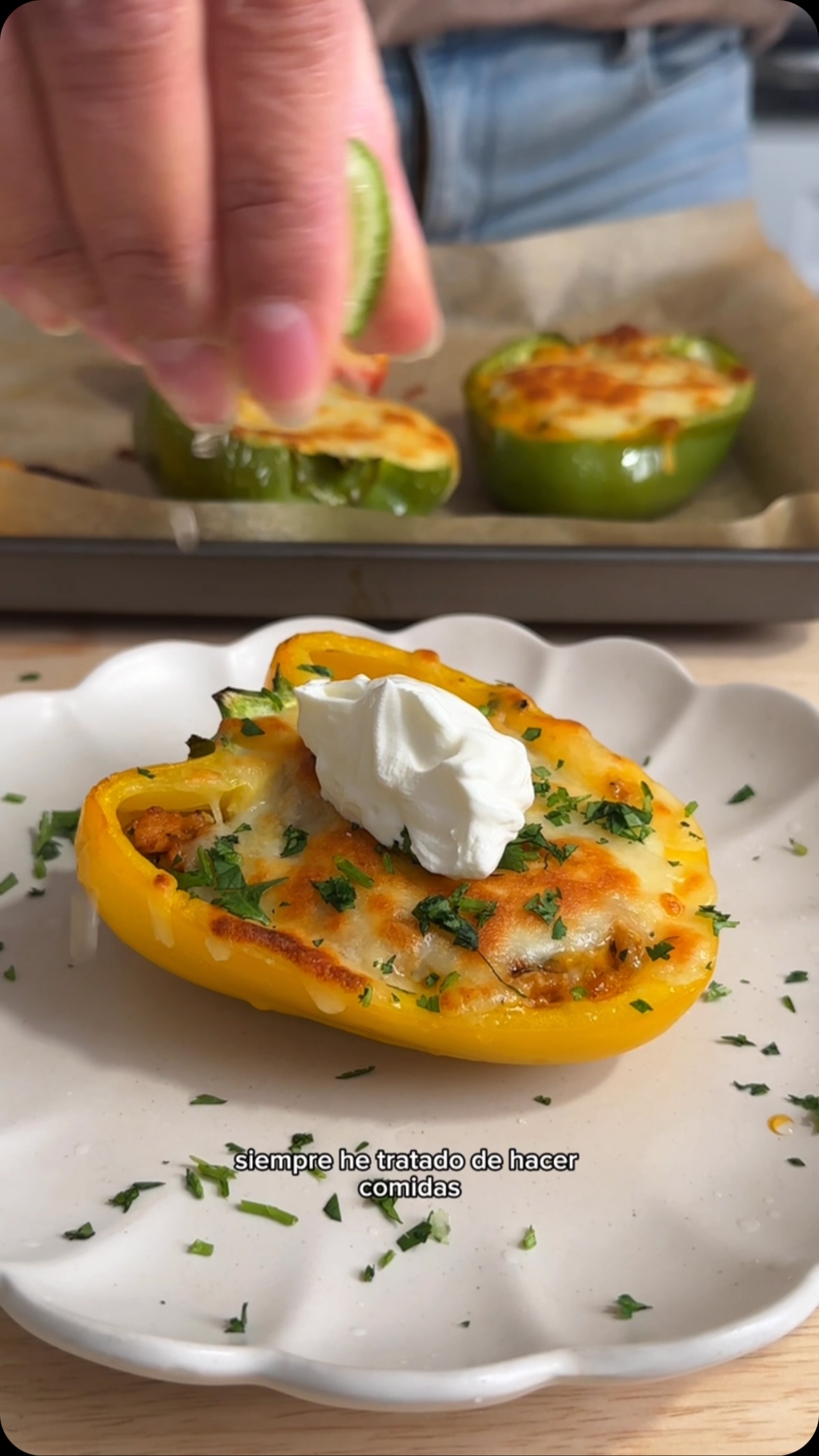 🌶️ Pimientos Morrones Rellenos de Taco de Pollo