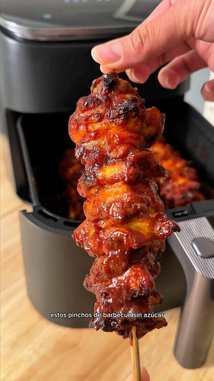 🍢 Pinchos de Pollo BBQ Sin Azúcar