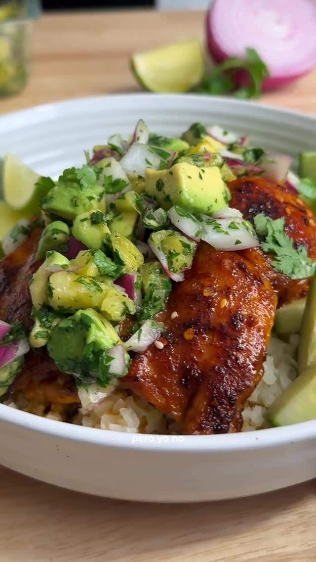 🍍🥑Plato de Pollo con Chile y Miel
