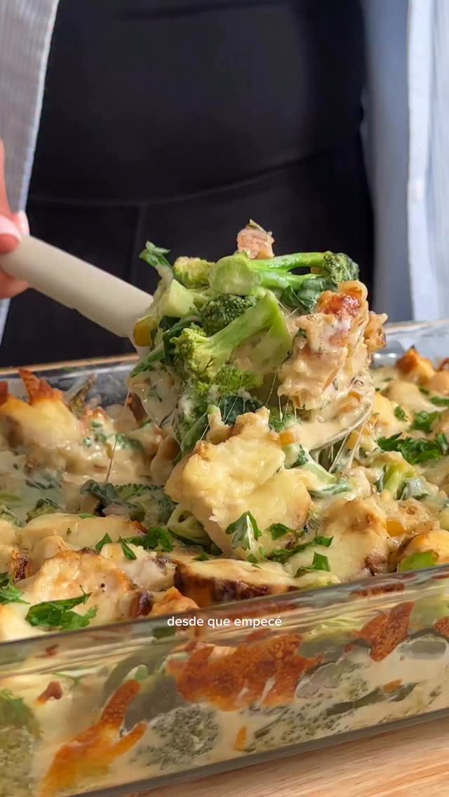 🥦Pollo y Brócoli con Salsa Alfredo Cremosa #bajoencarbohidratos