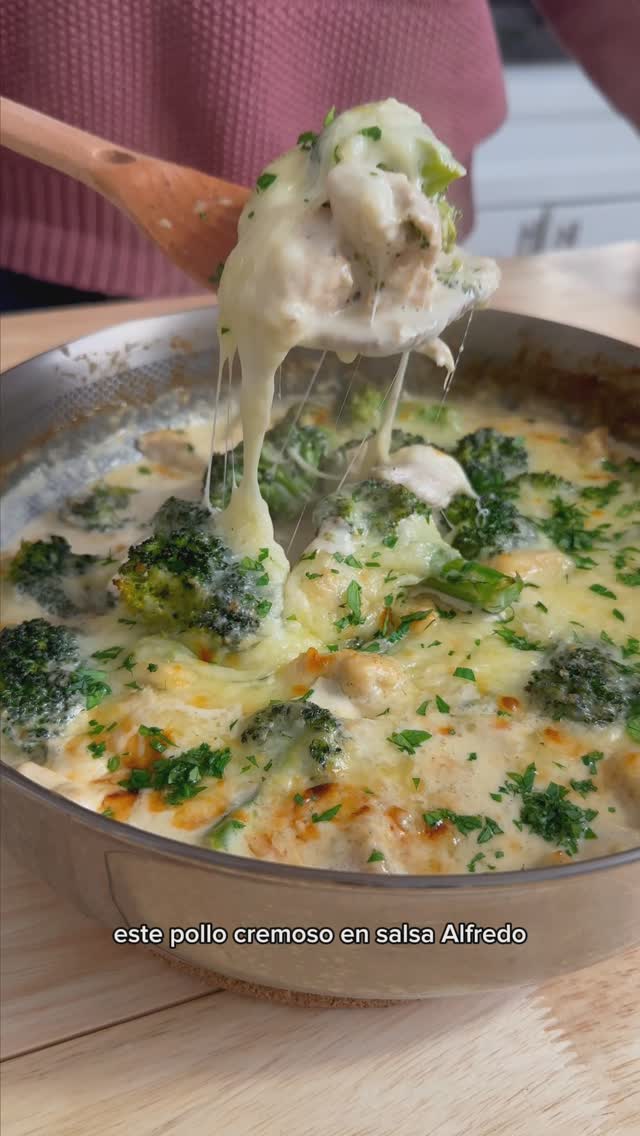 🥘 Pollo y Brócoli en Salsa Alfredo