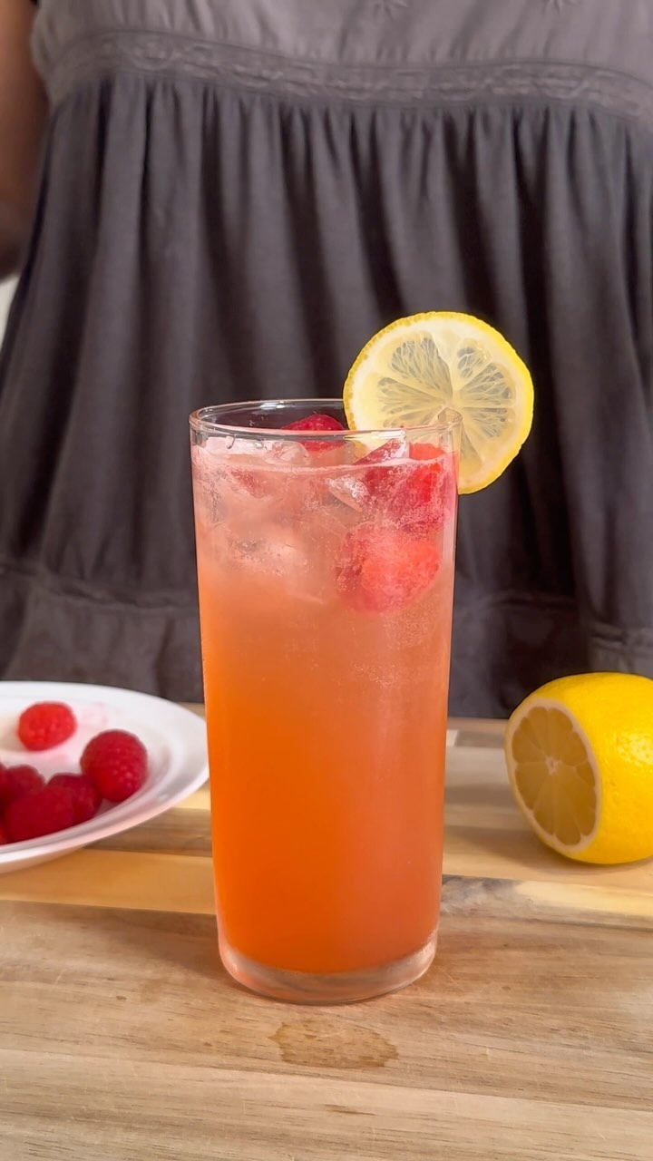 🍋Refrescante Limonada de Frambuesa Sin Azúcar