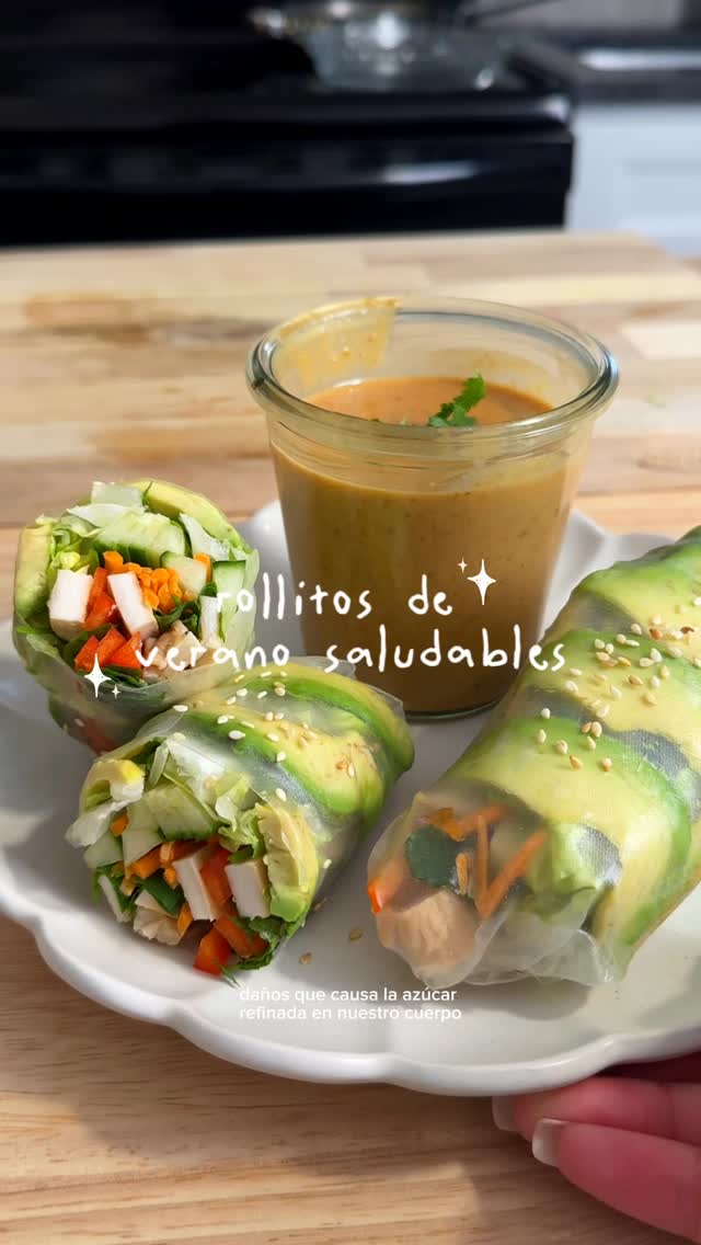 Rollitos de Verano de Pollo Saludable🥒🥕