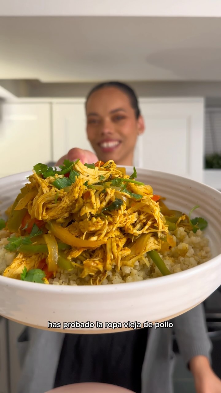 ¡Ropa Vieja de Pollo con un toque especial! 🇨🇺🇵🇷❤️