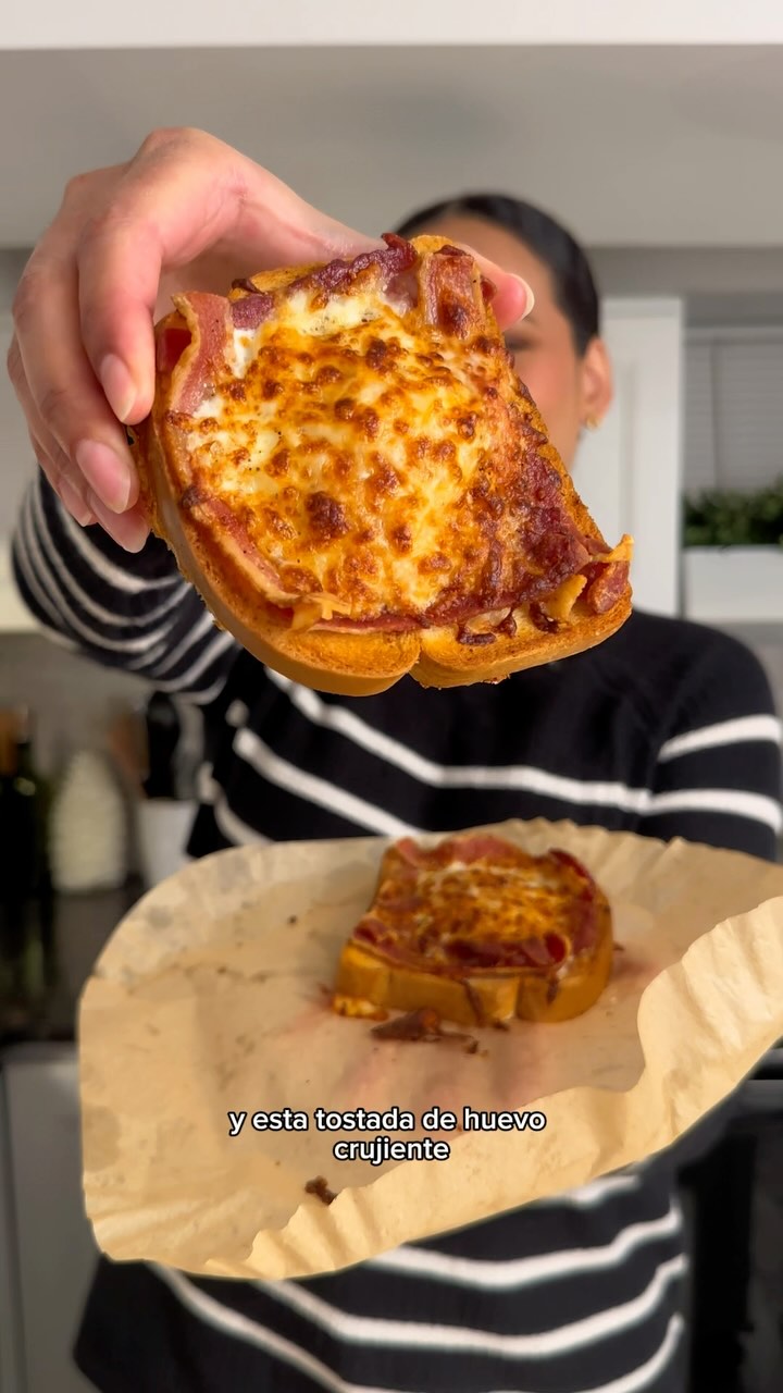 🍳 Tostada de Huevo y Tocineta en Freidora de Aire