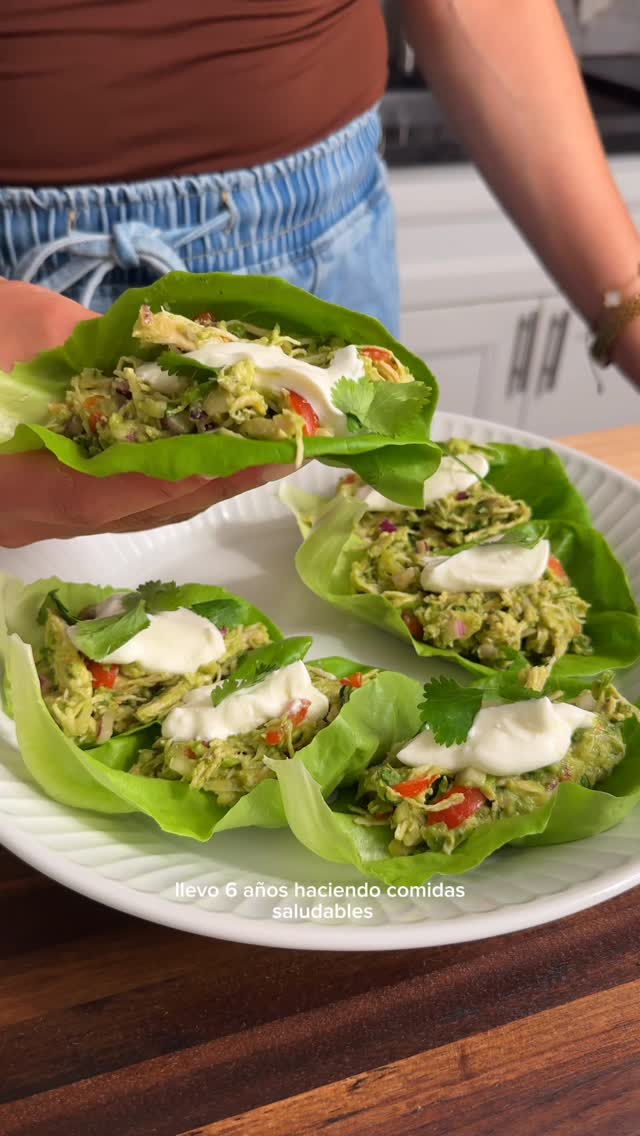 🥬Wraps de Lechuga con Ensalada de Pollo y Aguacate