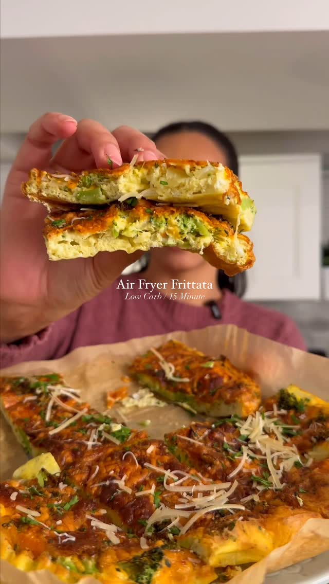 🥚 Air Fryer Broccoli and Onion Frittata