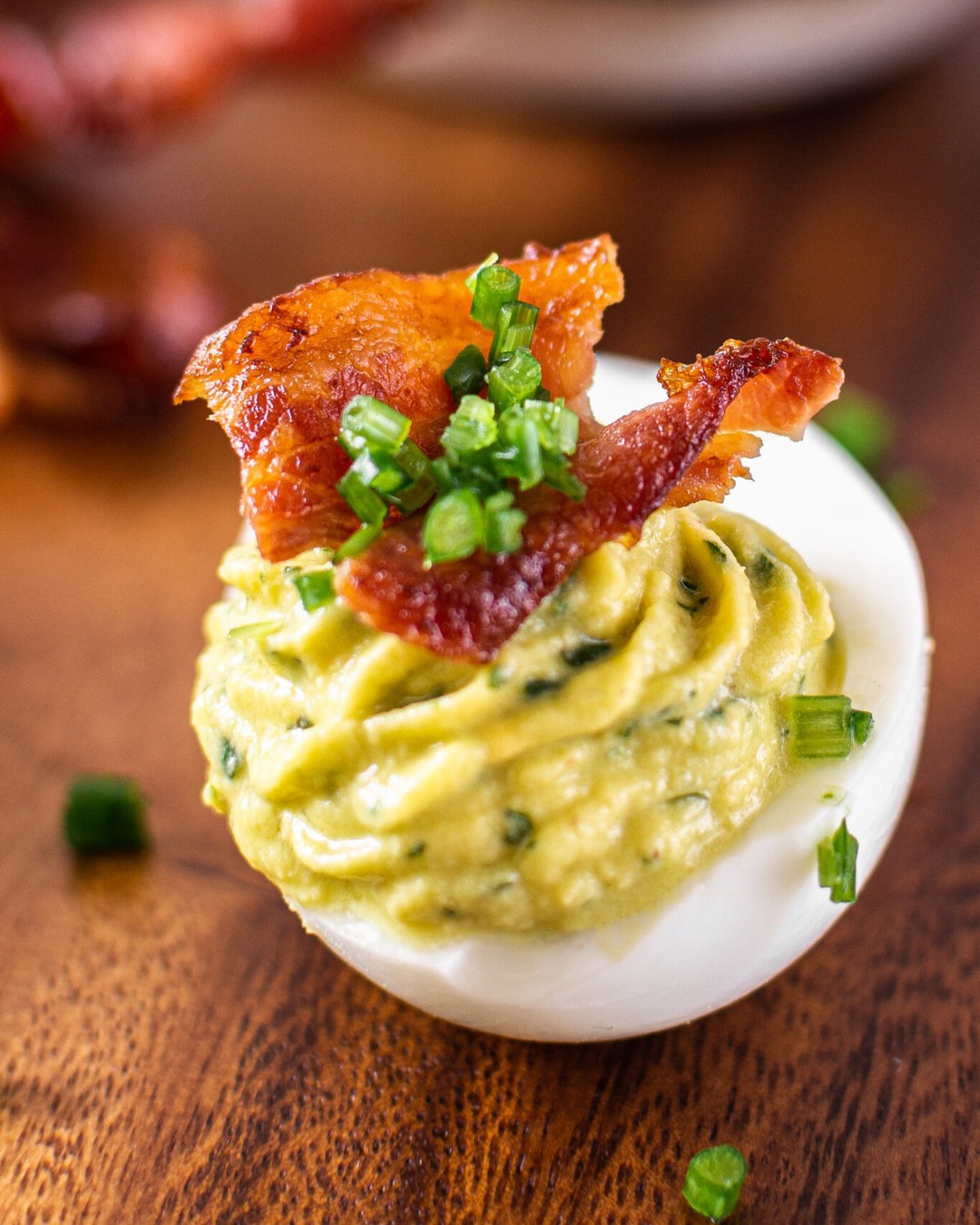 Avocado Bacon Deviled Eggs 👇🏽