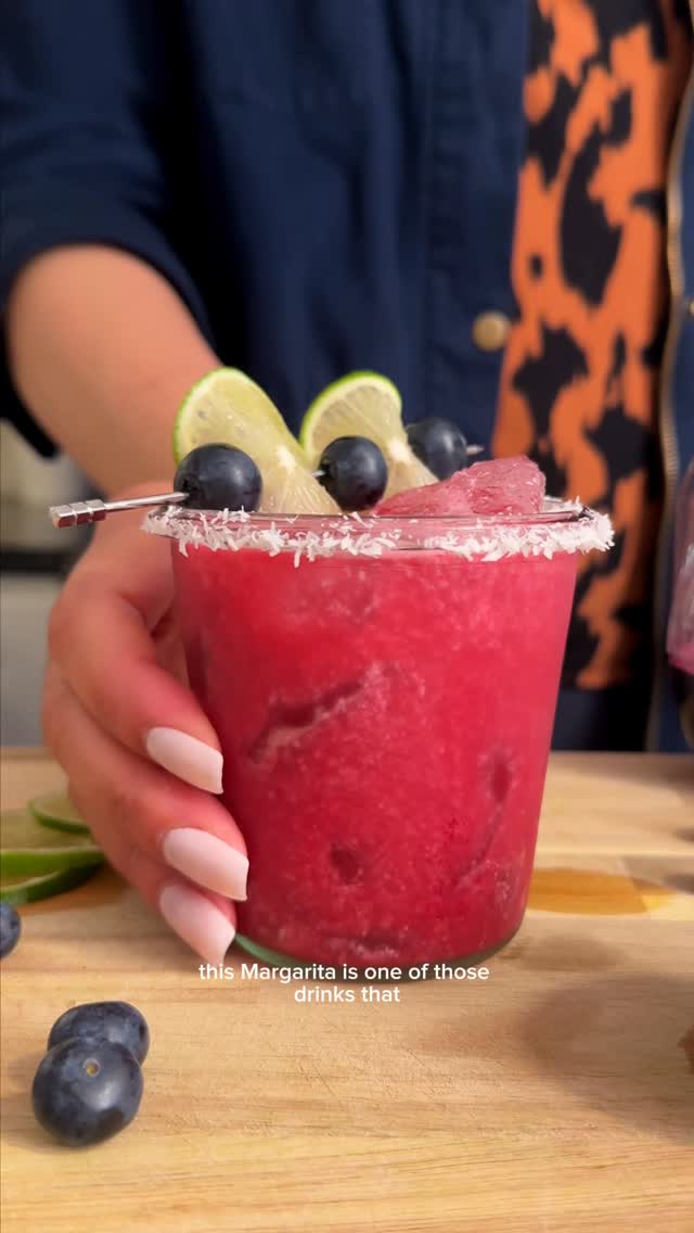 🥥🍹Blueberry Coconut Margarita #sugarfreecocktail