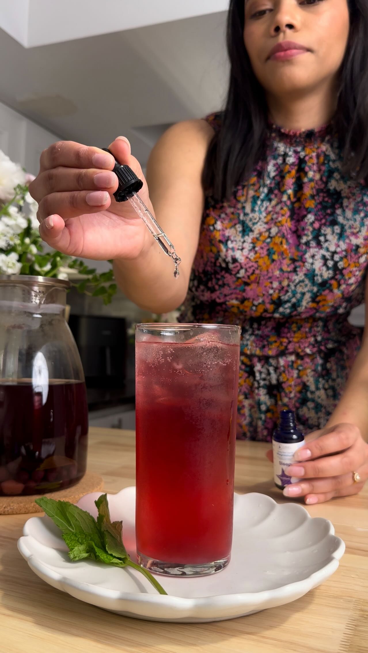 🫐Blueberry Ginger Mocktail for Better Sleep with @orielmagnesium