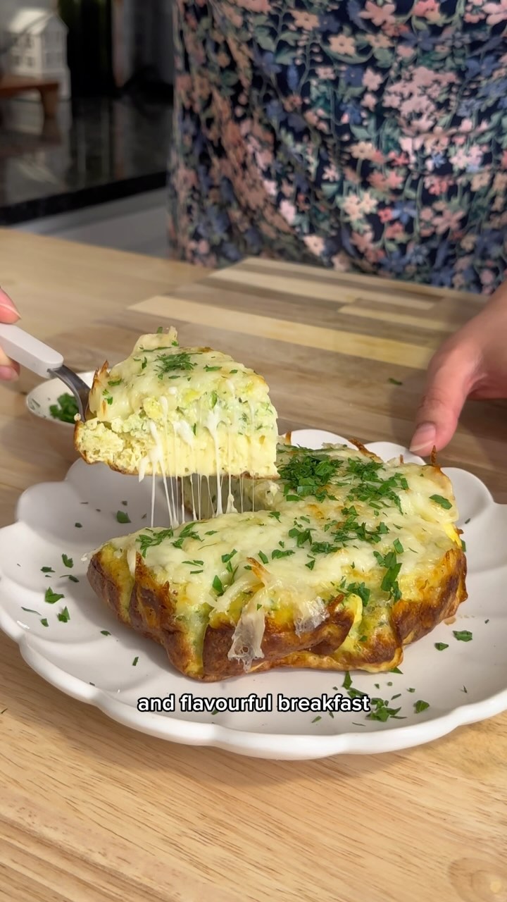 Cheesy Zucchini Frittata 🤤💕