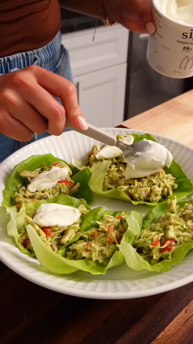 🥑Chicken Avocado Salad Lettuce Wraps