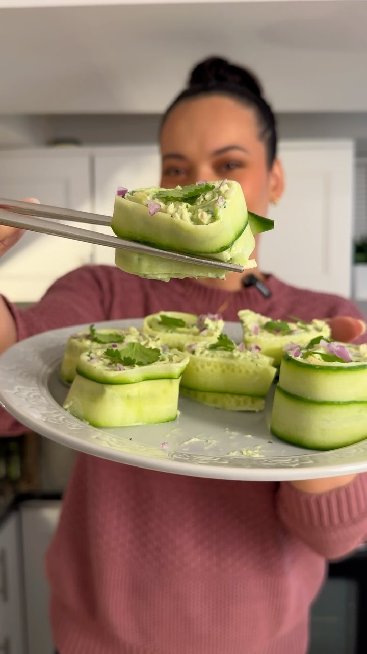 🥒 Chicken Salad Cucumber Rolls