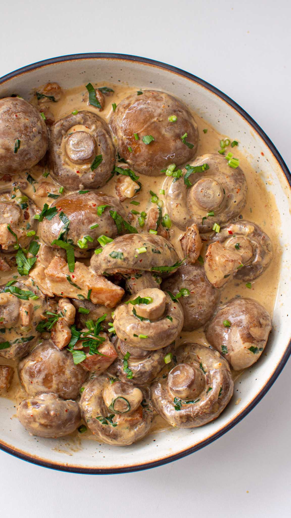 Creamy Bacon Mushrooms 🍄 Recipe here