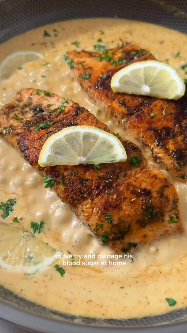 🧄🍋Creamy Lemon Garlic Salmon