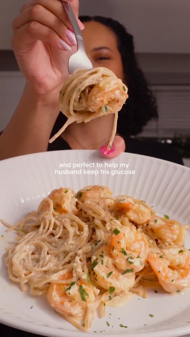 Creamy Lemon Garlic Shrimp Pasta🍋🍤