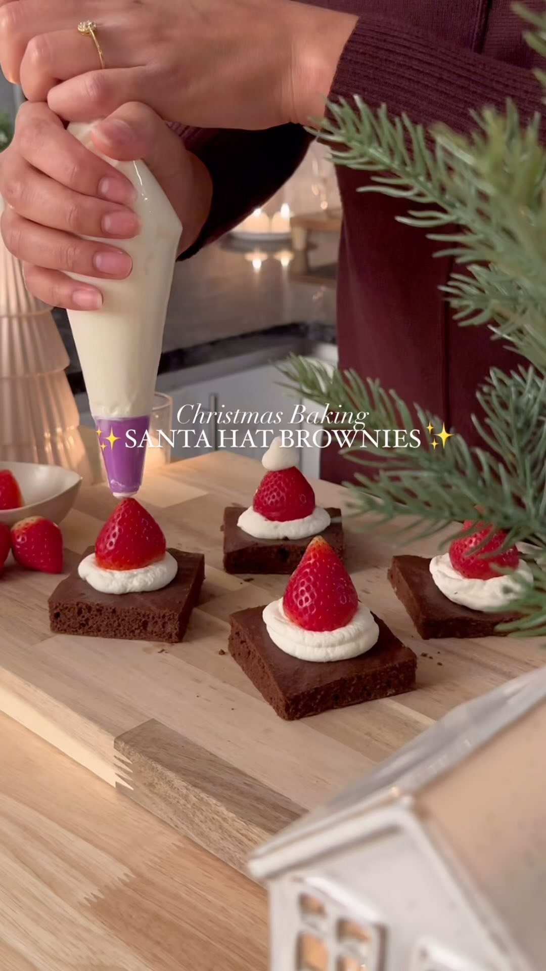 🎅🎄Getting into the Christmas spirit with these cute brownies ✨🎁