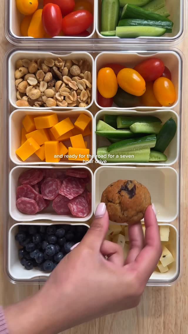 Healthy roadtrip snack box 🥒🧀🍅 #sugarfreesnacks #lowcarb