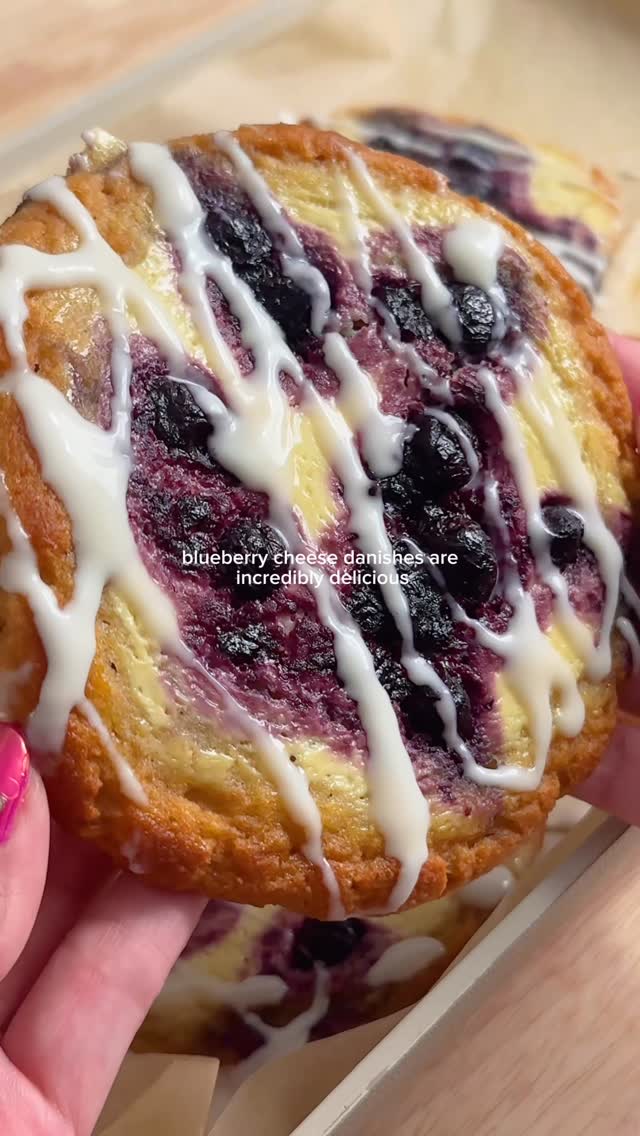 High Protein Blueberry Cheese Danish (sugar free / low carb)