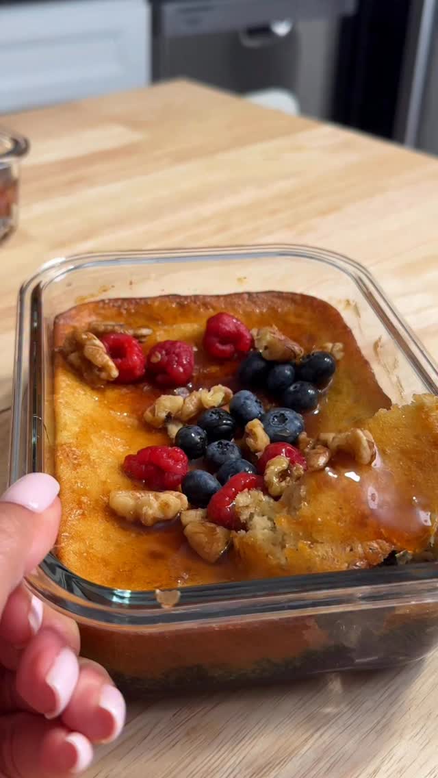 🥞HighProtein Baked Pancake Bowl (Meal Prep)