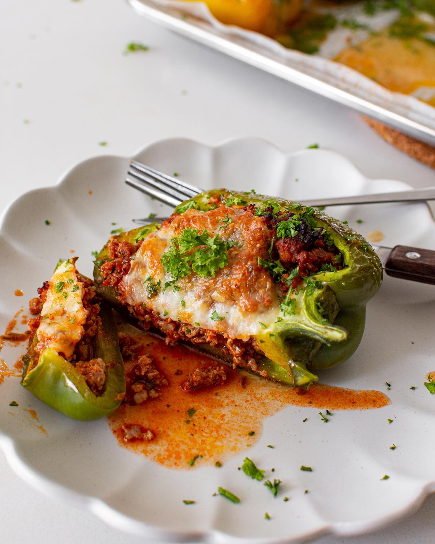 Italian stuffed bell peppers ⬇️