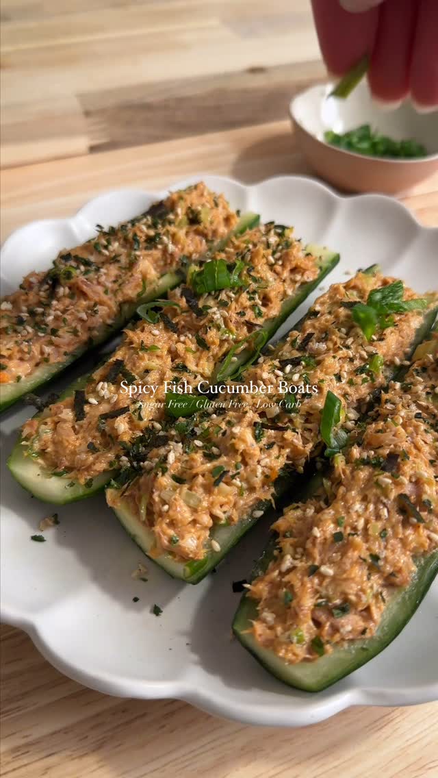 🥒 Spicy Fish Cucumber Boats