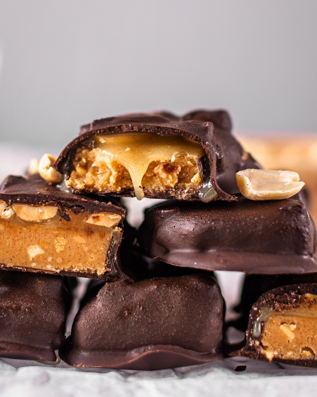 Sugar Free Snicker Copy Cats 🍫 Full Recipe 🔽