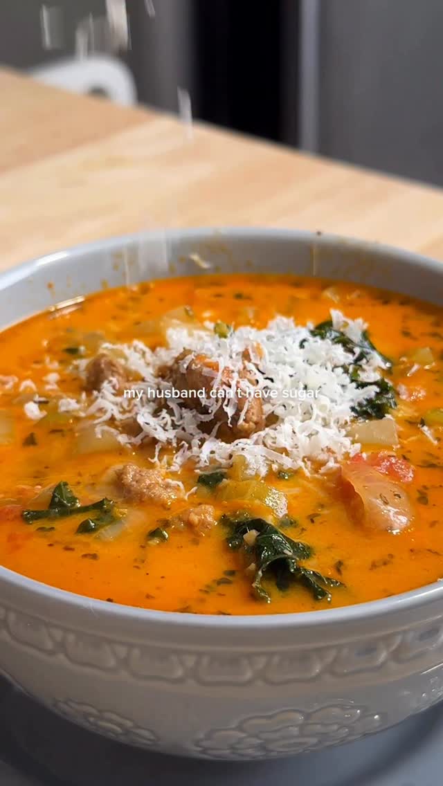 🥣 Sugar Free Tuscan Soup #lowcarb #prediabetes