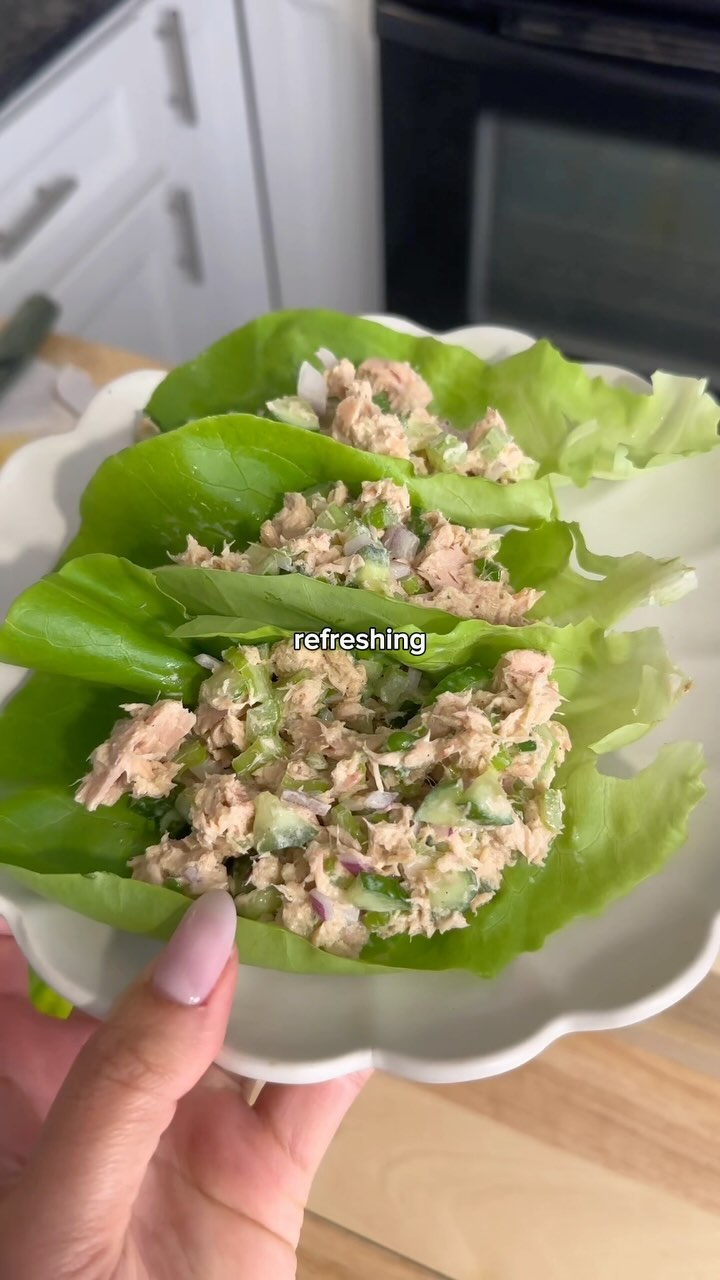 🥬🐟Tuna Salad in Lettuce Wraps