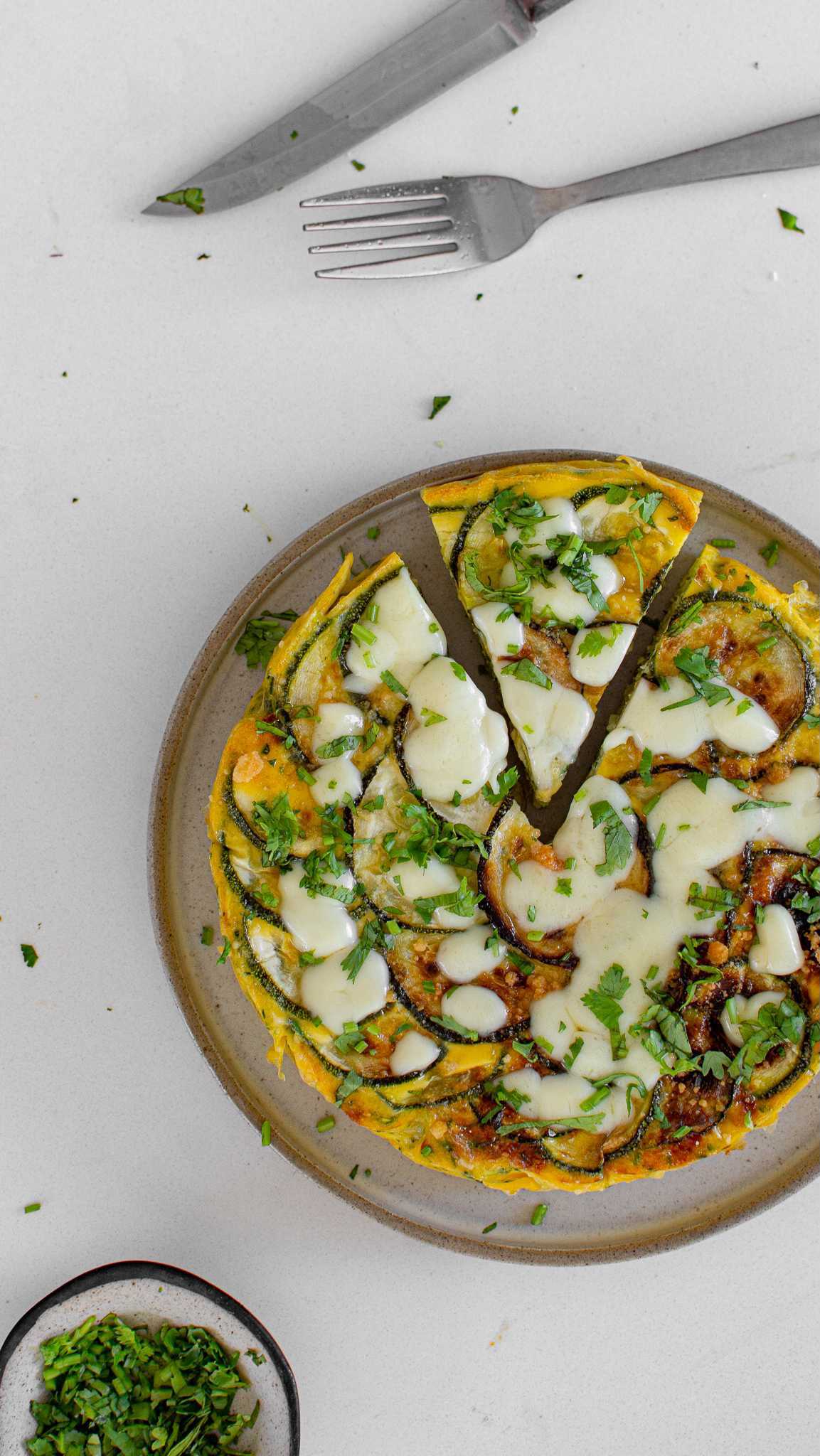Zucchini & Cheese Frittata ⬇️ Recipe Here